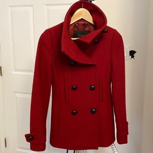 Aritzia Babaton wool cashmere Howell red coat